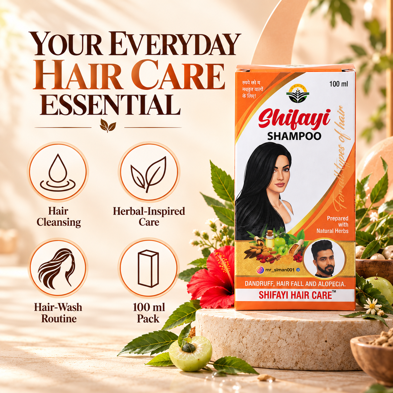 Shifayi Shampoo ANTI DANDRUFF + HAIRFALL Control