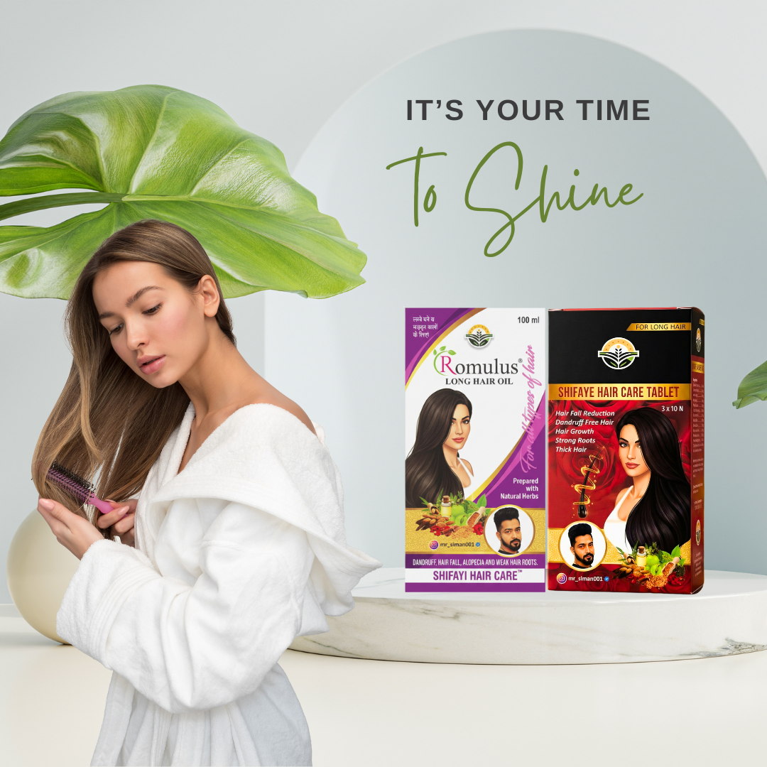 Women’s Hair Care Kit (Romulus Long Hair Oil + Shifaye Hair Care Tablets)